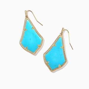 Turquoise & gold Kendra Scott Alex Earrings